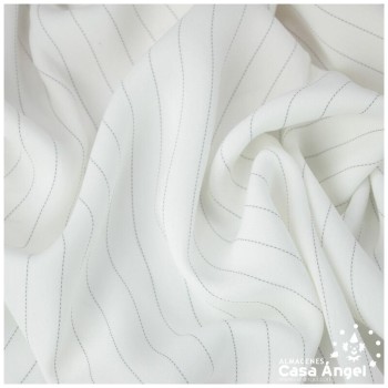 GEORGETTE BLANCO CON RAYA DIPLOMÁTICA 150cm