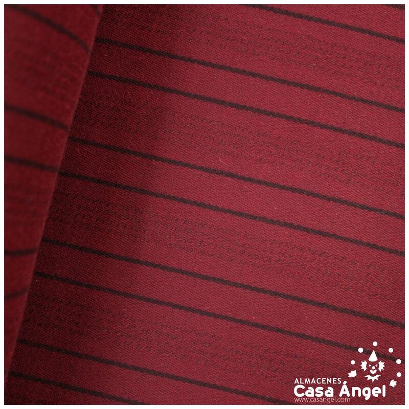 SARGA FINA TIPO VIYELA GRANATE RAYA NEGRA 150 cm