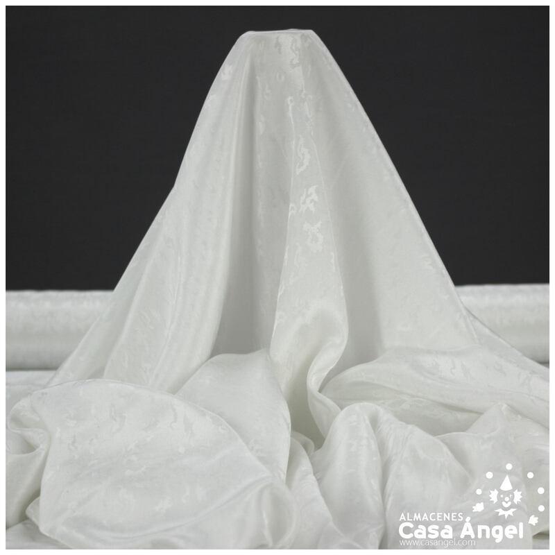 FORRO DAMASCO JACQUARD BLANCO POLIÉSTER 150cm