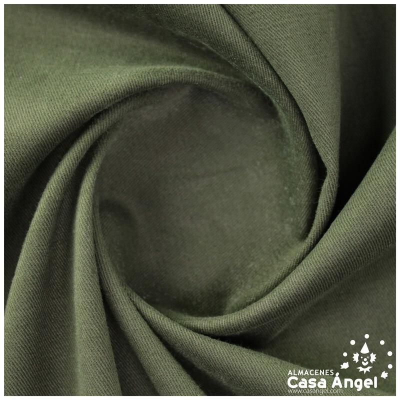 TEJIDO DE SARGA FINA VERDE KAKI 150cm