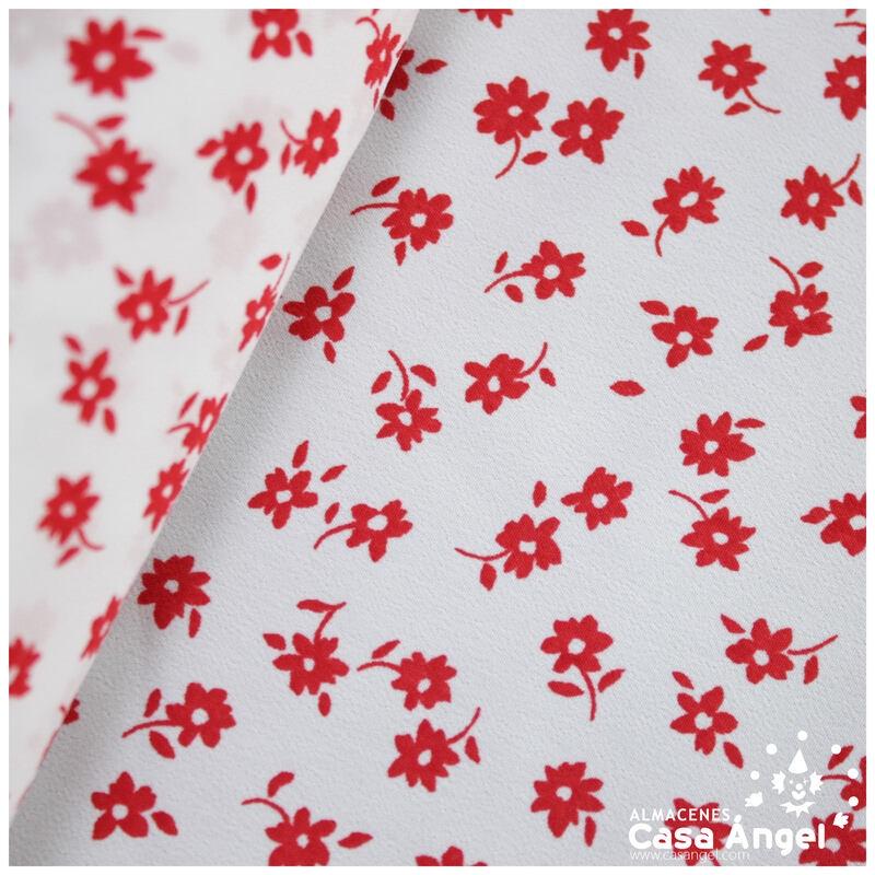 CRESPÓN KOSHIBO BLANCO FLORECILLAS ROJAS 150cm