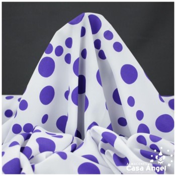GASA CREPÉ GEORGETTE ESTAMPADO FLORAL FONDO CELESTE 150cm