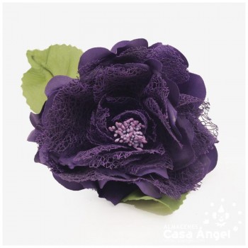 FLOR TIPO ROSA SERIE REMOLINO REDECILLA 15cm