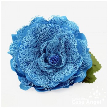 FLOR TIPO ROSA SERIE REMOLINO REDECILLA 15cm