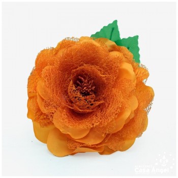 FLOR TIPO ROSA SERIE REMOLINO REDECILLA 15cm