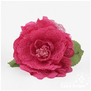 FLOR TIPO ROSA SERIE REMOLINO REDECILLA 15cm