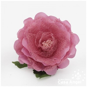 FLOR TIPO ROSA SERIE REMOLINO REDECILLA 15cm