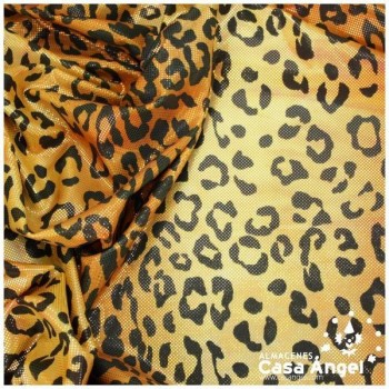 LYCRA ESTAMPADA LEOPARDO CON BRILLO DE FOIL 150cm