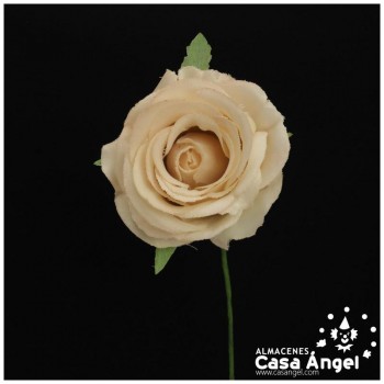ADORNO FLOR ROSITA DE TELA SATINADA CON ALAMBRE 20cm
