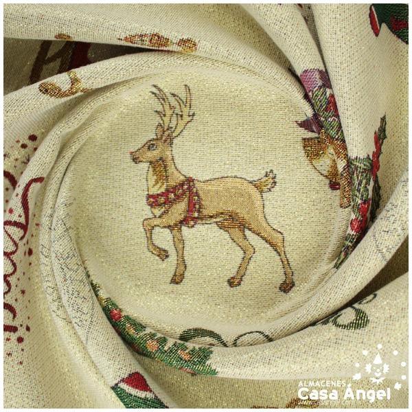 TELA DE NAVIDAD TAPICERÍA JACQUARD GOBELINO SERIE RUDOLF 280cm