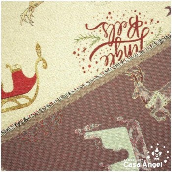 TELA DE NAVIDAD TAPICERÍA JACQUARD GOBELINO SERIE RUDOLF 280cm