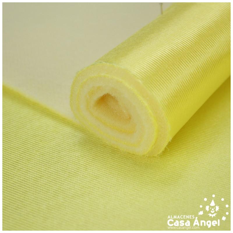 SATÍN RASETE FOAMIZADO 3mm LISO AMARILLO