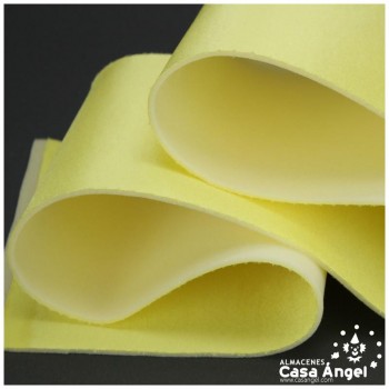 SATÍN RASETE FOAMIZADO 3mm LISO AMARILLO