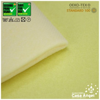 SATÍN RASETE FOAMIZADO 3mm LISO AMARILLO