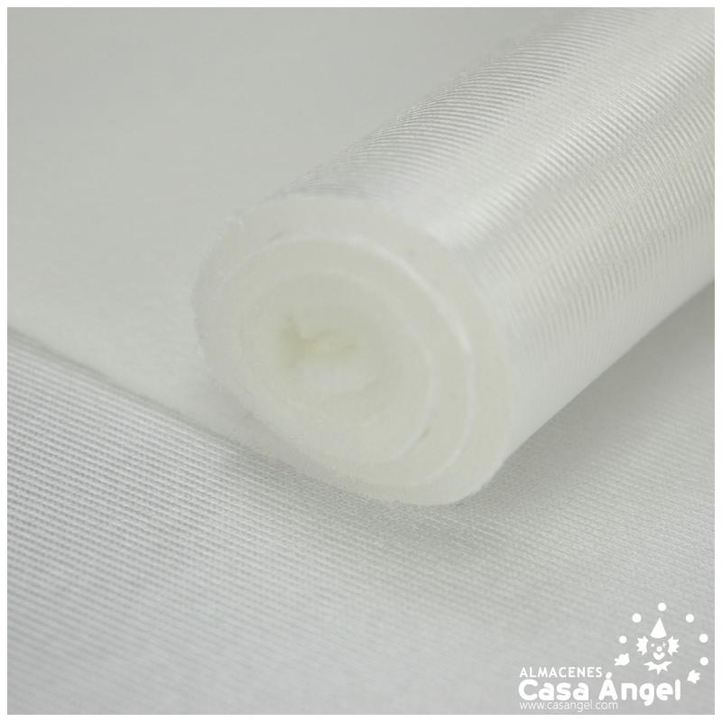 SATÍN RASETE FOAMIZADO 3mm LISO BLANCO