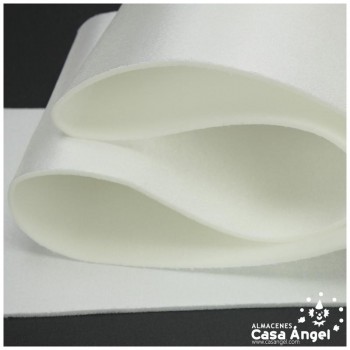 SATÍN RASETE FOAMIZADO 3mm LISO BLANCO