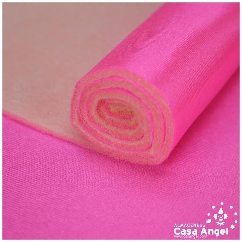 SATÍN RASETE FOAMIZADO 3mm LISO FUCSIA FLÚOR