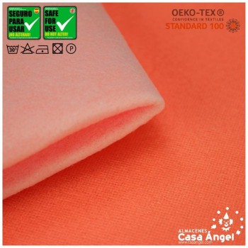 SATÍN RASETE FOAMIZADO 3mm LISO NARANJA FLÚOR
