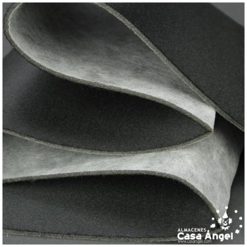 SATÍN RASETE FOAMIZADO 3mm LISO NEGRO