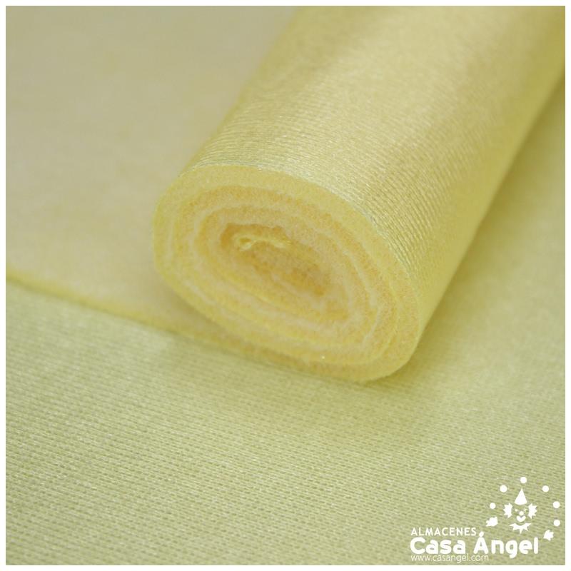 SATÍN RASETE FOAMIZADO 3mm LISO AMARILLO PAJA