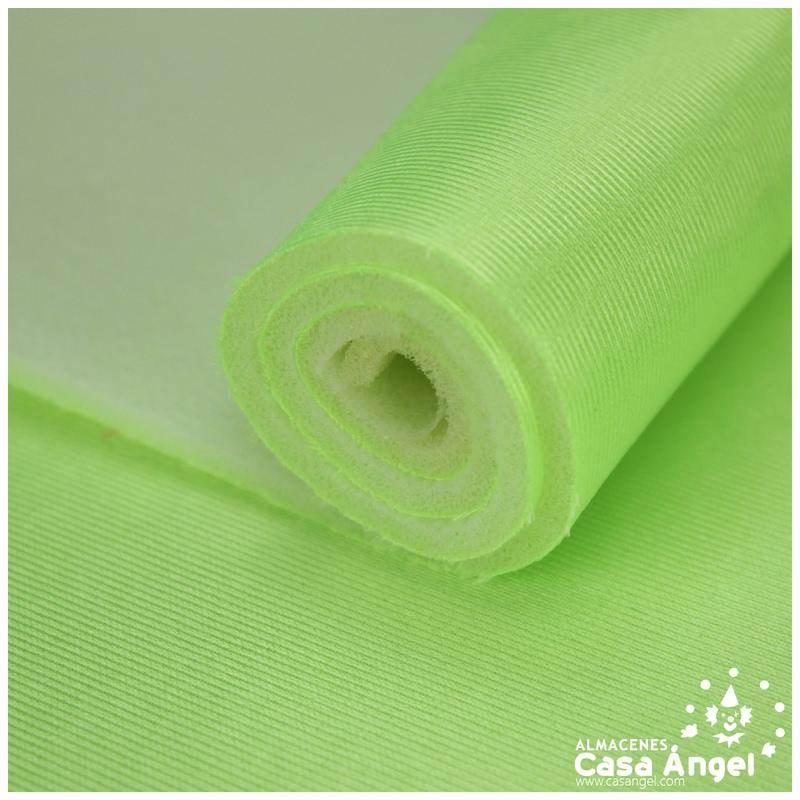 SATÍN RASETE FOAMIZADO 3mm LISO VERDE FLÚOR