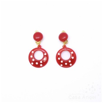 PENDIENTE DE FLAMENCA DE CLIP INFANTIL 45mm