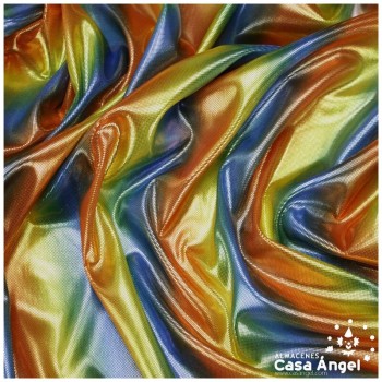 TEJIDO PAN DE ORO RAINBOW METALIZADO FRANJAS 150cm