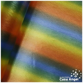 TEJIDO PAN DE ORO RAINBOW METALIZADO FRANJAS 150cm
