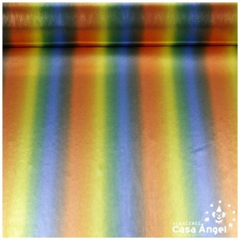 TEJIDO PAN DE ORO RAINBOW METALIZADO FRANJAS 150cm
