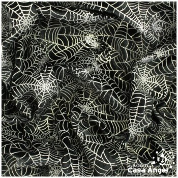 TERCIOPELO GLITTER ESTAMPADO SERIE SPIDER ANCHO 150cm