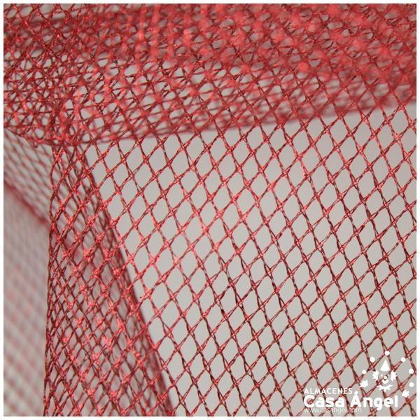 MALLA RÍGIDA DE LÚREX ROJO SERIE NETTO 150cm