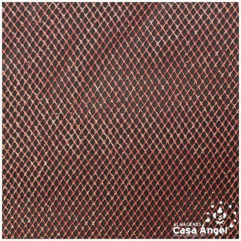 RED ROJA CON HILOS DE ORO LÚREX 150cm