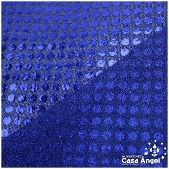 PUNTO LAMÉ AZUL CON LENTEJUELAS DE 6mm SERIE ÓRBITAS 112cm