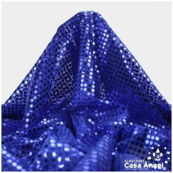 PUNTO LAMÉ AZUL CON LENTEJUELAS DE 6mm SERIE ÓRBITAS 112cm