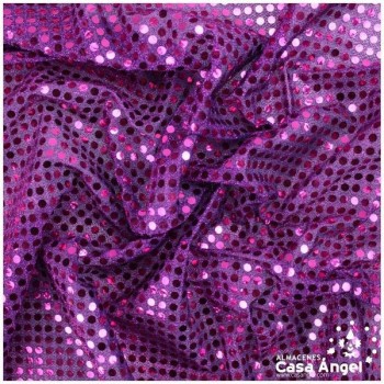 PUNTO LAMÉ MORADO CON LENTEJUELAS DE 6mm SERIE ÓRBITAS 112cm