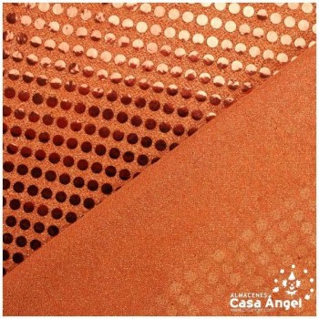 PUNTO LAMÉ NARANJA CON LENTEJUELAS DE 6mm SERIE ÓRBITAS 112cm