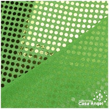 PUNTO LAMÉ PISTACHO CON LENTEJUELAS DE 6mm SERIE ÓRBITAS 112cm