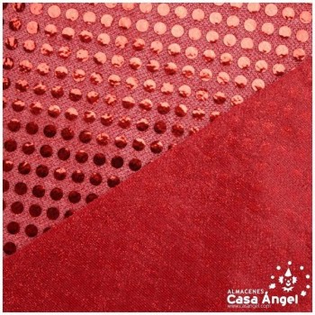 PUNTO LAMÉ ROJO CON LENTEJUELAS DE 6mm SERIE ÓRBITAS 112cm