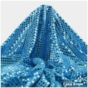 PUNTO LAMÉ TURQUESA CON LENTEJUELAS DE 6mm SERIE ÓRBITAS 112cm