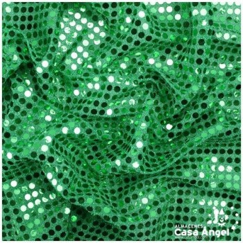 PUNTO LAMÉ VERDE CON LENTEJUELAS DE 6mm SERIE ÓRBITAS 112cm