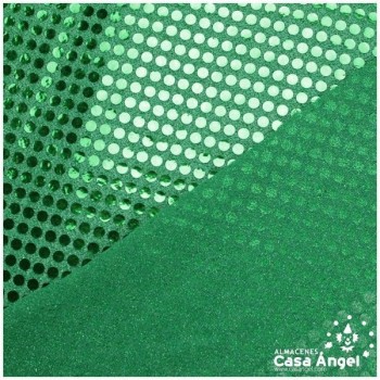 PUNTO LAMÉ VERDE CON LENTEJUELAS DE 6mm SERIE ÓRBITAS 112cm