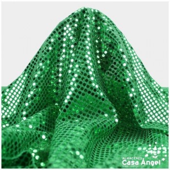 PUNTO LAMÉ VERDE CON LENTEJUELAS DE 6mm SERIE ÓRBITAS 112cm