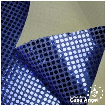 PUNTO FIESTA FOAMIZADO CON LENTEJUELA AZUL 112cm