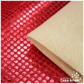 PUNTO FIESTA FOAMIZADO CON LENTEJUELA ROJA 112cm