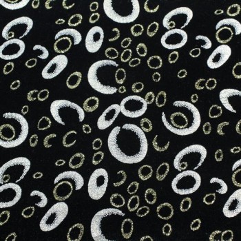 TERCIOPELO LYCRA ESTAMPADO GLIITTER ORO SERIE GALAXIA 150cm