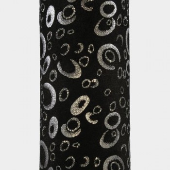 TERCIOPELO LYCRA ESTAMPADO GLIITTER PLATA SERIE GALAXIA 150cm