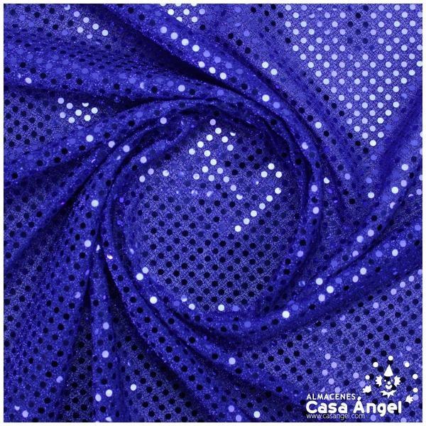 PUNTO LAMÉ AZUL CON LENTEJUELAS DE 3mm SERIE ATMÓSFERA 112cm