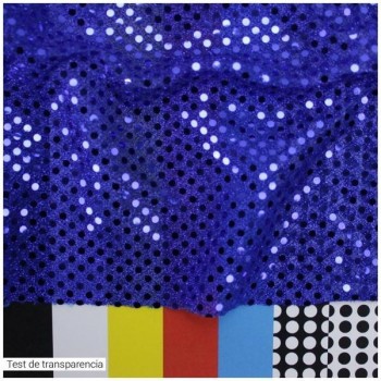 PUNTO LAMÉ AZUL CON LENTEJUELAS DE 3mm SERIE ATMÓSFERA 112cm