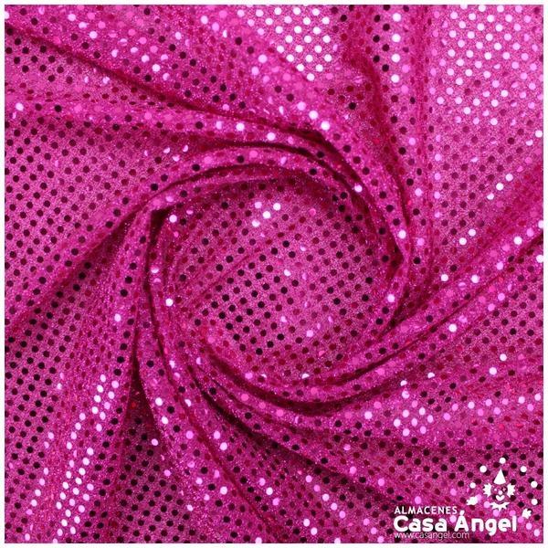 PUNTO LAMÉ FUCSIA CON LENTEJUELAS DE 3mm SERIE ATMÓSFERA 112cm