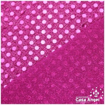 PUNTO LAMÉ FUCSIA CON LENTEJUELAS DE 3mm SERIE ATMÓSFERA 112cm